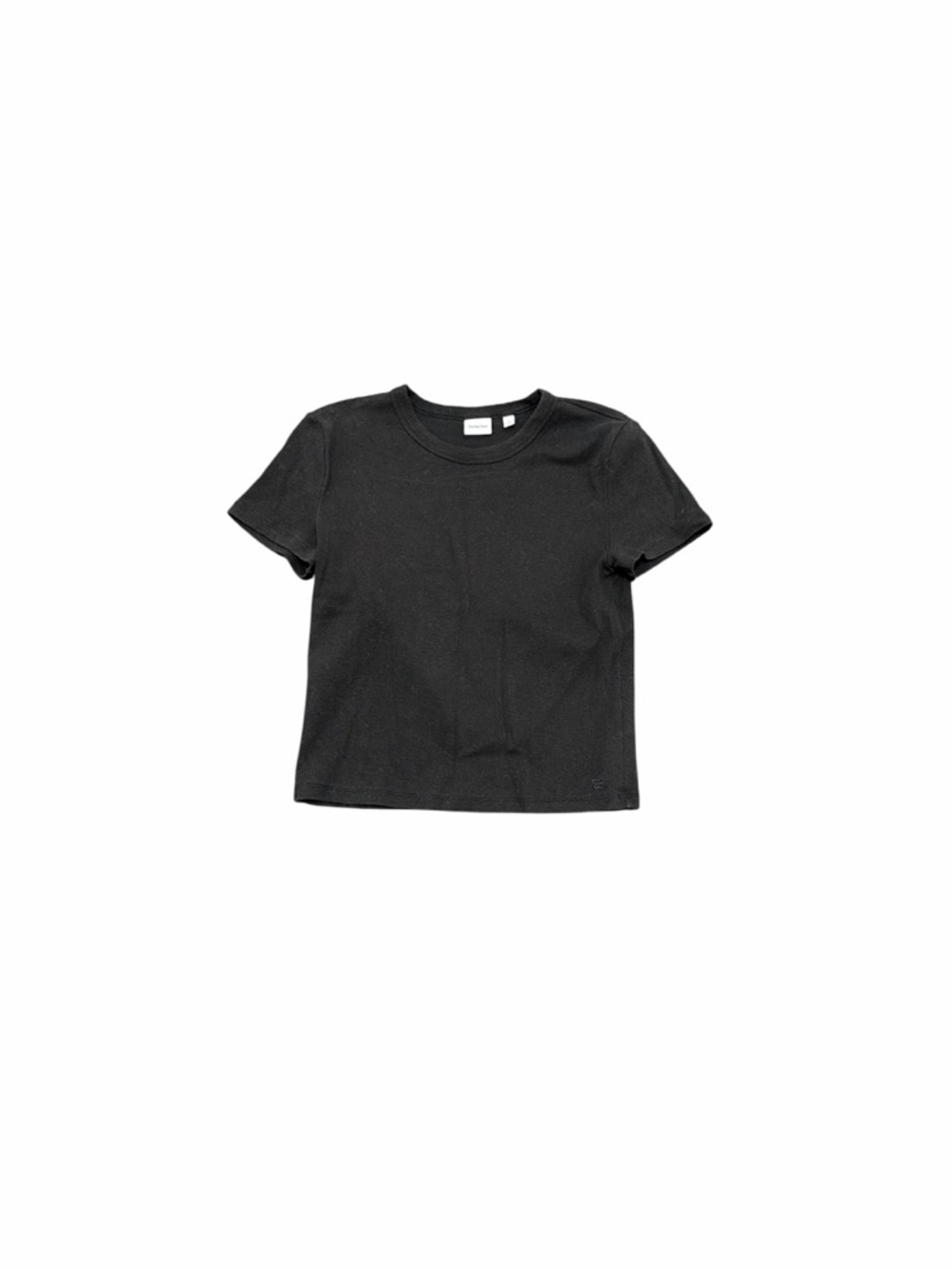 Aritzia Sunday Besthug Little Ribbed Black T-shirt